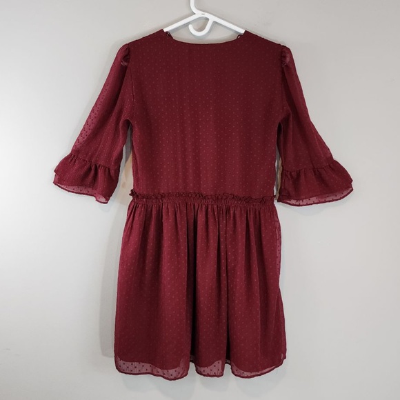 Zara Boho Floral Embroidery Chiffon Dress Sz. Medium - Picture 8 of 11